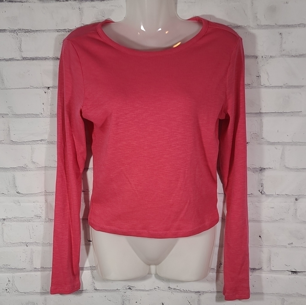 Universal Thread Pink Stretchy Long Sleeve Top, Small